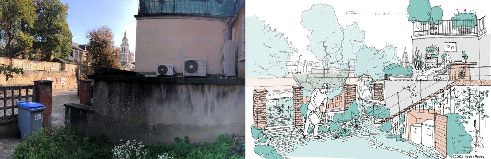 Résidence Architecture de la Reconstruction à Évreux : Situation 3 © Flora Arènes et Estelle Sauvaître